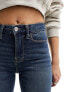 River island crop bootcut jeans in dark denim