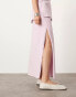 ASOS EDITION premium textured jersey maxi skirt co-ord with side split in lilac