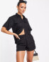 Extro & Vert linen style mom shorts in black co-ord