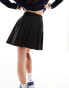 ASOS DESIGN pleated mini skirt in black