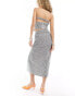 Emory Park maxi denim skirt in blue stripe co-ord