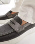 ASOS DESIGN chunky loafers in grey textile