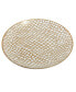 Mosaic Gold- Silver Tone Canape Plates Set of 6