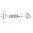 EUROMARINE 9050 A4 3x25 mm Z Chipboard Screw 50 Units