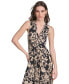 Women's Printed V-Neck Sleeveless Maxi Dress