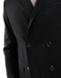 Jack & Jones Premium double breasted suit jacket in black