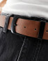 Pull&Bear belt with black buckle in brown