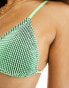 Cotton On micro slider triangle bikini top in intense lime