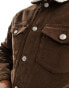 New Look cord trucker jacket in dark brown