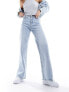 Vero Moda high rise wide leg jeans in light blue wash