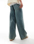 ASOS DESIGN super baggy jeans with vintage green tint