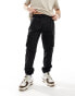 River Island greco cargo trousers in black