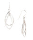 Swirled Genuine Sterling Silver Abstract Drop Earrings