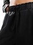 New Look satin wide leg trouser in black