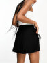 ASOS DESIGN Tall shirred waist pocket short in black