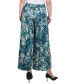 Petite Short Mid Rise Pull On Wide-Leg Palazzo Pant