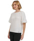 Women's Mixed Media Puff Sleeve Top