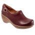 Softwalk Minna S2253-641 Womens Burgundy Wide Leather Clog Flats Shoes 9.5