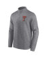 Men's Heather Gray Distressed Texas Tech Red Raiders Vintage Fleece Quarter-Zip Jacket