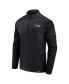 Men's Seattle Seahawks Blackout Ringer Lightweight Quarter-Zip Jacket