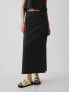 Linen-Blend Maxi Skirt