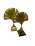 Skulptur Blatt 2er Set Oval Gold