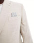 Ben Sherman double breasted suit jacket in beige