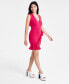 Women's Ruffle-Trim Surplice-Neck Knit Dress