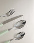 Cutlery set with pastel handle (set of 4)