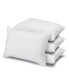 Superior Cotton Blend Shell Soft Density Stomach Sleeper Down Alternative Pillow, King - Set of 4