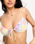 Miss Selfridge cup detail blurred floral bikini top