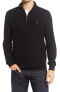 Polo Ralph Lauren Pima 290956 Cotton Quarter-Zip Sweater Black XXL