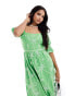 Never Fully Dressed Belle embroidered midaxi dress in green