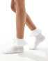 Glamorous frill detail socks in cream