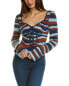 Sea Ny Wavey Crochet Wool Sweater Women's