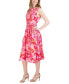 Women's Floral-Print Fit & Flare Dress