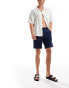 Selected Homme linen mix shorts in navy