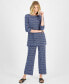 Women's Geo-Printed Wide-Leg Pants, Created for Macy's