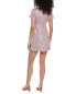 Aiden Tweed Wool-Blend Mini Dress Women's Pink L