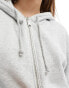 Cotton On box fit zip up hoodie in grey