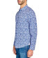 Men's Non-Iron Performance Stretch Moisture-Wicking Mini-Floral Button-Down Shirt