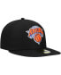 Men's Black New York Knicks Team Wordmark 59Fifty Fitted Hat