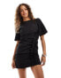 Ghospell ruched mini dress in black