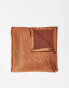 Six Stories satin pocket square in rust