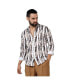 Men's Beige & Black Ombre Strokes Shirt