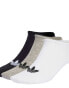 adidas Originals Trefoil Liner Socks 6 Pairs in White, black & grey