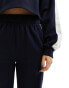 Threadbare Ski cropped sweater and jogger tracksuit in navy