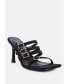 Women's Times Up Diamante Buckle Mid Heel Sandals