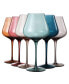 Pastel Large Colored Crystal Wine Glass, Set of 6