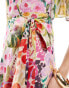 Hope & Ivy wrap maxi dress in bright floral print